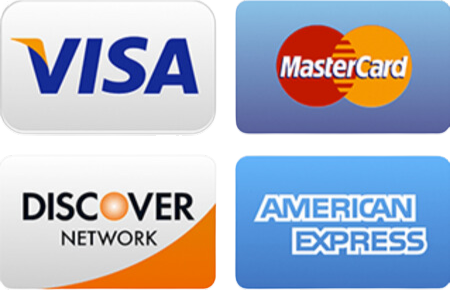 We accept major credit cards