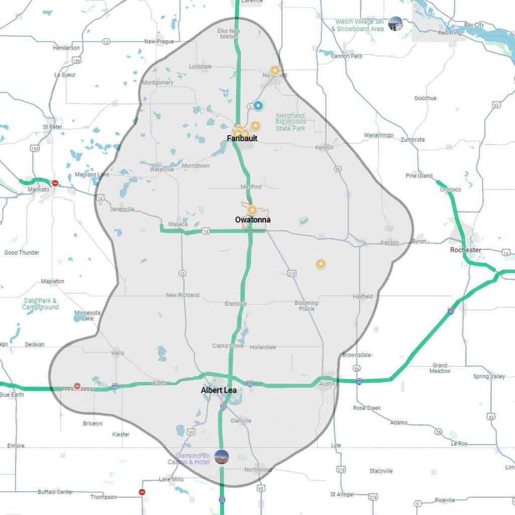 Dean's Towing Service Areas for Roadside Assistance